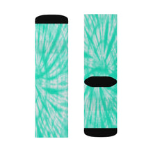 Load image into Gallery viewer, THE BASICS Cyclone Tie Dye Socks - Aqua