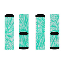 Load image into Gallery viewer, THE BASICS Cyclone Tie Dye Socks - Aqua