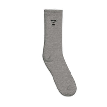 Load image into Gallery viewer, WORK OF ART Embroidered Socks - Black