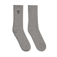 Load image into Gallery viewer, WORK OF ART Embroidered Socks - Black