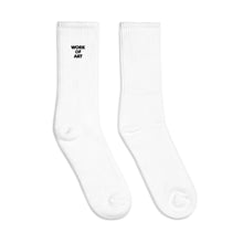 Load image into Gallery viewer, WORK OF ART Embroidered Socks - Black