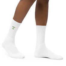 Load image into Gallery viewer, WORK OF ART Embroidered Socks - Lime Green