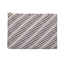 Load image into Gallery viewer, SMILE & WAVE Flat Zip Pouch - Black