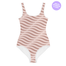 Load image into Gallery viewer, SMILE & WAVE Youth One-Piece Swimsuit - Light Shell