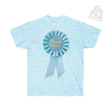 Load image into Gallery viewer, HUGE HONOR Soft Serve Heathered Cotton T-shirt - Blue Ribbon