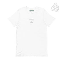 Load image into Gallery viewer, WORK OF ART Embroidered Soft Serve T-shirt - White