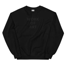 Load image into Gallery viewer, WORK OF ART Embroidered Sweatshirt - Black