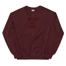 Load image into Gallery viewer, WORK OF ART Embroidered Sweatshirt - Wine