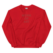 Load image into Gallery viewer, WORK OF ART Embroidered Sweatshirt - Red