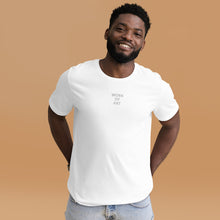 Load image into Gallery viewer, WORK OF ART Embroidered Soft Serve T-shirt - White