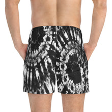 Load image into Gallery viewer, THE BASICS Cyclone Tie-Dye Swim Trunks - Black
