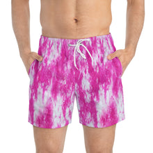 Load image into Gallery viewer, THE BASICS Sand Blast Tie-Dye Swim Trunks - Hot Pink
