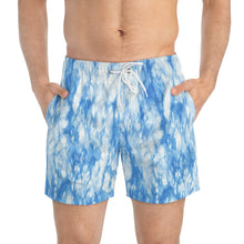 Load image into Gallery viewer, THE BASICS Sand Blast Tie-Dye Swim Trunks - Blue Ribbon
