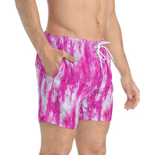 Load image into Gallery viewer, THE BASICS Sand Blast Tie-Dye Swim Trunks - Hot Pink
