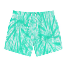 Load image into Gallery viewer, THE BASICS Cyclone Tie-Dye Swim Trunks - Aqua
