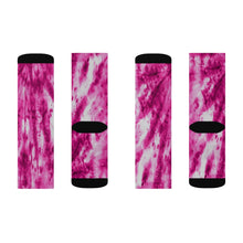 Load image into Gallery viewer, THE BASICS Cyclone Tie Dye Socks - Magenta
