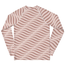 Load image into Gallery viewer, SMILE &amp; WAVE Youth Rash Guard - Light Sand
