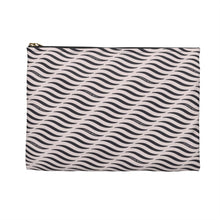 Load image into Gallery viewer, SMILE &amp; WAVE Flat Zip Pouch - Black
