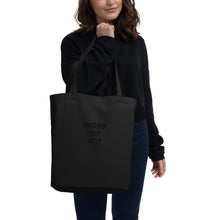 Load image into Gallery viewer, WORK OF ART Organic Cotton Tote Bag - Black
