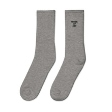Load image into Gallery viewer, WORK OF ART Embroidered Socks - Black
