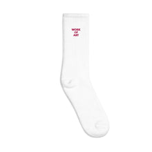 Load image into Gallery viewer, WORK OF ART Embroidered Socks - Bright Pink

