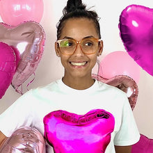 Load image into Gallery viewer, LIGHT HEARTED Organic Cotton T-Shirt - Hot Pink
