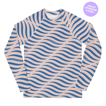 Load image into Gallery viewer, SMILE &amp; WAVE Youth Rash Guard - Ocean
