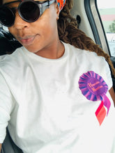 Load image into Gallery viewer, AWARD WINNING Organic Cotton T-Shirt - Magenta Racing Stripe
