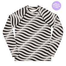 Load image into Gallery viewer, SMILE &amp; WAVE Youth Rash Guard - Black
