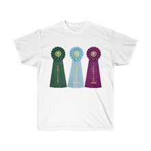 Load image into Gallery viewer, HIGHLY DECORATED Organic Cotton T-Shirt - Blue Ribbon
