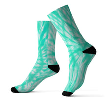 Load image into Gallery viewer, THE BASICS Cyclone Tie Dye Socks - Aqua
