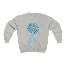 Load image into Gallery viewer, HUGE HONOR Heathered Sweatshirt - Blue Ribbon
