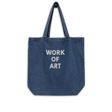 Load image into Gallery viewer, WORK OF ART Large Organic Cotton Tote - Denim
