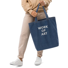 Load image into Gallery viewer, WORK OF ART Large Organic Cotton Tote - Denim
