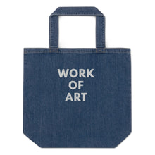 Load image into Gallery viewer, WORK OF ART Large Organic Cotton Tote - Denim
