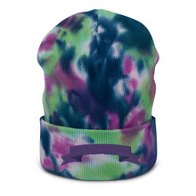 Load image into Gallery viewer, RIBBON CUTTING Sea Spray Tie Dye Beanie - Ultra Violet
