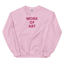 Load image into Gallery viewer, WORK OF ART Embroidered Sweatshirt - Blush Pink
