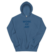 Load image into Gallery viewer, WORK OF ART Embroidered Pullover Hoodie - Indigo Blue
