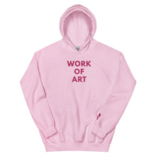 Load image into Gallery viewer, WORK OF ART Embroidered Pullover Hoodie - Blush Pink

