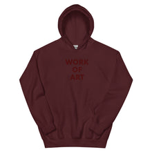 Load image into Gallery viewer, WORK OF ART Embroidered Pullover Hoodie - Wine
