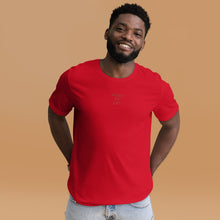 Load image into Gallery viewer, WORK OF ART Embroidered Soft Serve T-shirt - Red
